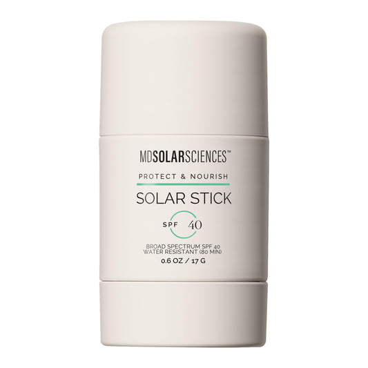MDSolarSciences Solar Stick SPF 40 – Water-Resistant Mineral Sunscreen – Broad Spectrum UV Protection – Blendable Zinc Oxide Travel Stick – Smooth Sheer and Natural Matte Finish 0.6 Oz